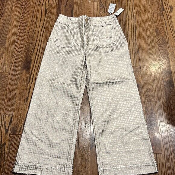 Anthropologie Tan and Cream Wide Leg Jeans - Picture 5 of 11